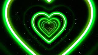 Neon Lights | Green Heart | Background Video | Love | Сердечки Фон | Футажор