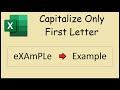 Uppercase First Letter Only of a Sentence in Excel