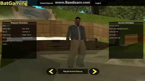 BatGaming MTA Roleplay Server - New Character Selector System