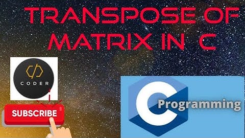 C program to print Transpose of Matrix
