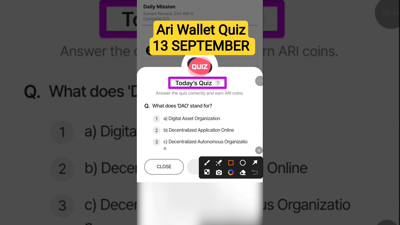 13 September Ari Wallet Quiz Answer 🔥Ari Wallet Quiz Today|✨Ari Wallet Today Quiz Answer 🔥Ari Wallet