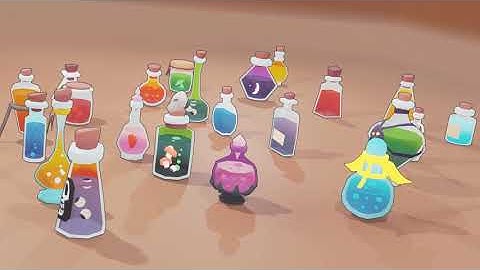 Stylized Low Poly Potions Pack 01