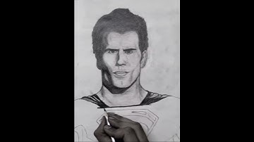 Superman | Man of Steel (Henry Cavill) DRAW & SHADES | Freehand Sketching | Time Lapse