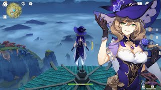 Climbing The Tallest Point In Liyue With Lisa  Genshin Impact