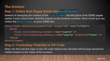 Displaying Different XAML Pages in a ScrollViewer Based on a Boolean Variable in C#