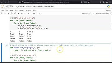 2.1. Membuat Tabel Kebenaran dengan Bahasa Python