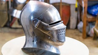 How to make a visor for the armet. Armor forging