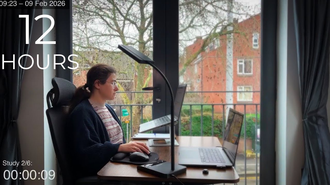 12-Hour LIVE Study With Me π | Cozy UK Ambience | Custom Pomodoro Timer ...