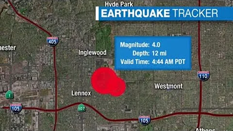 Pair of earthquakes strike South Los Angeles
