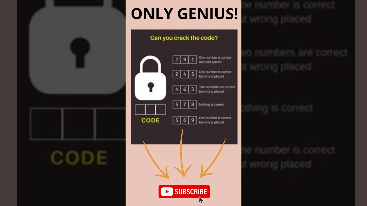 Could you crack the code and unlock this code? | Challenging Puzzle and Brain Teaser #shorts