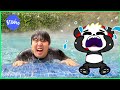 Ryan’s Daddy Pranks Combo Panda and Office Battle IRL Jungle Obby!