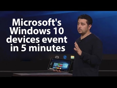 Microsoft&rsquo;s Windows 10 devices event in 5 minutes