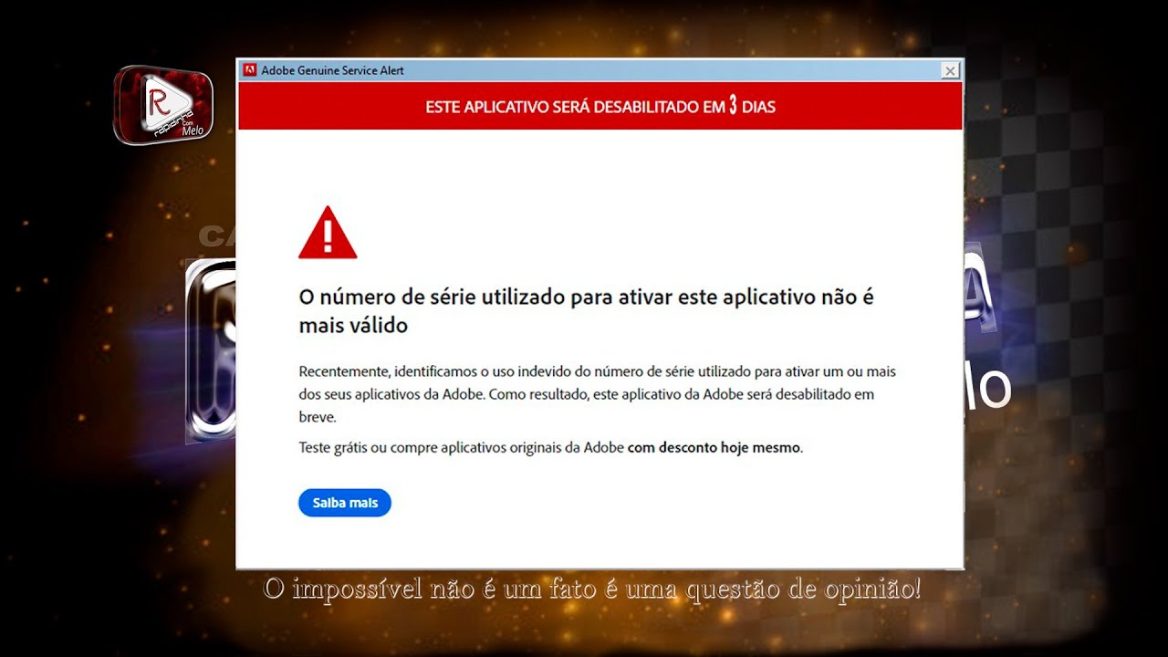 Genuine Program Como remover o alerta do Adobe genuine software integrity service ...