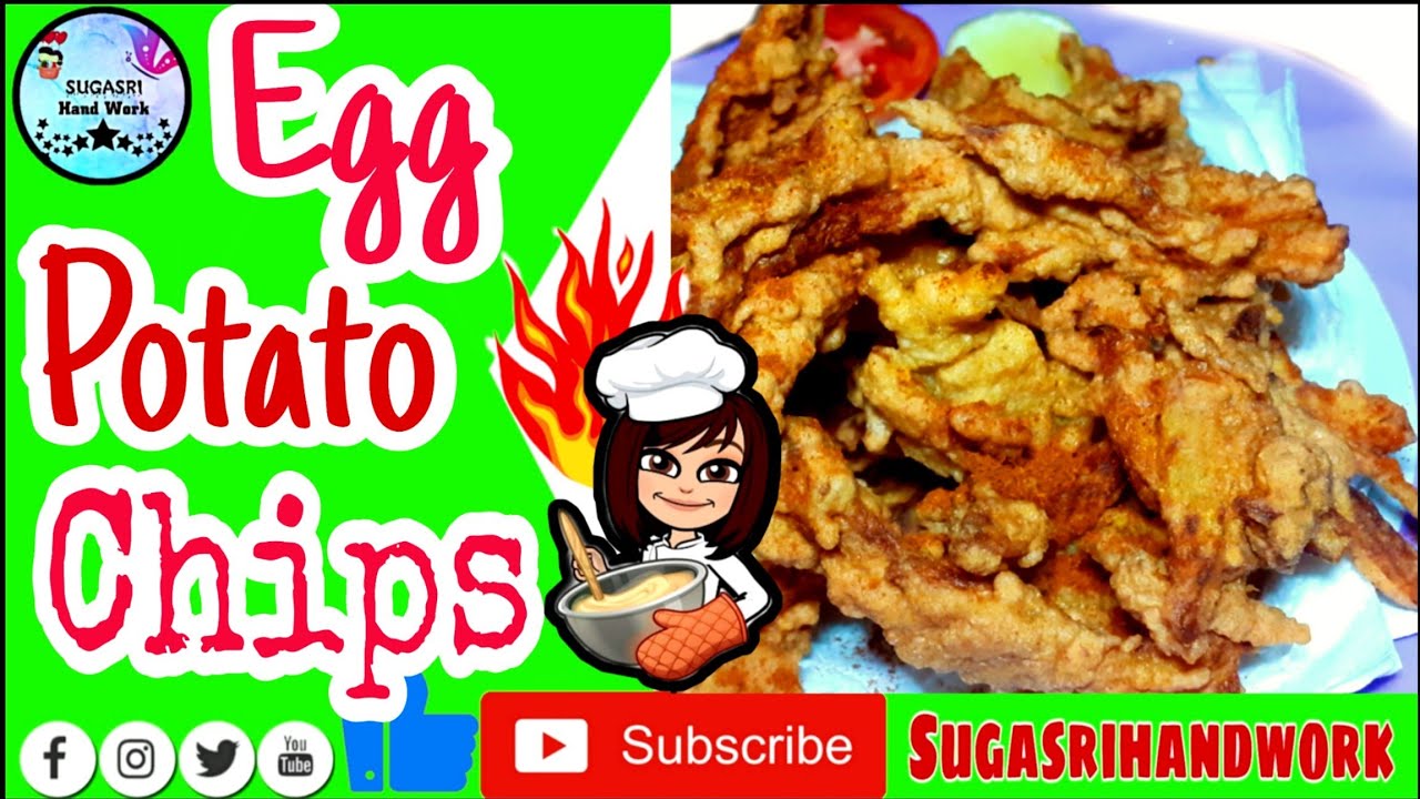 Egg Potato Chips//egg potato chips recipe//potato chips recipe