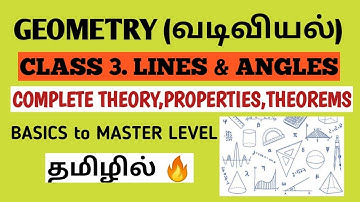 GEOMETRY(வடிவியல்) LINES AND ANGLES PART 3 /RRB NTPC/Group D/SSC Maths in Tamil
