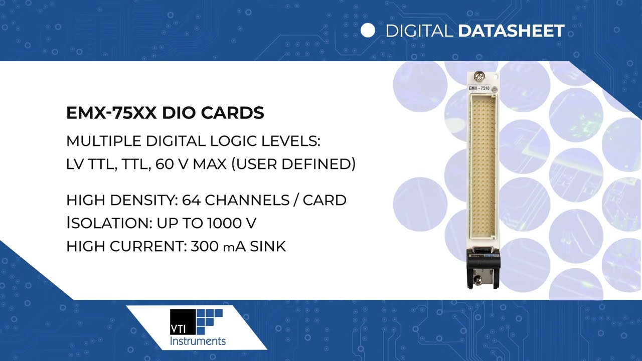 64-Channel PXIe Digital I/O Module | VTI Instruments EMX-7510