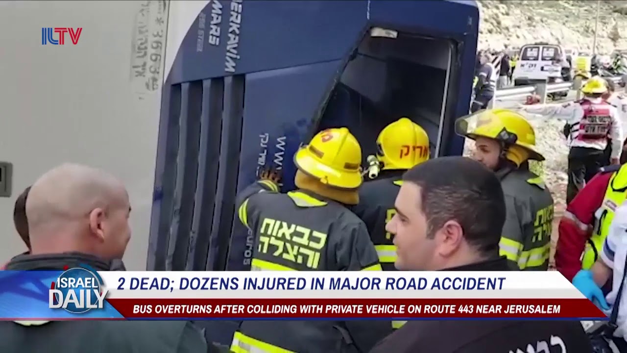 2 dead; dozens injured in major road accident near Jerusalem - YouTube
