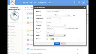 Schoology: Settings on Assessment