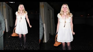 Actress Dakota Fanning is All Smiles As She Enjoys Her Night Out At The Chateau Marmont in LA!