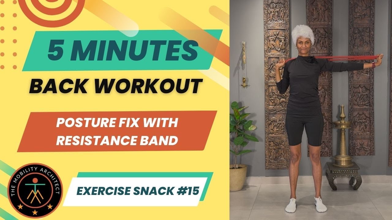 #15 - 5-Minute Resistance Band Back Workout | Quick Posture & Strength ...