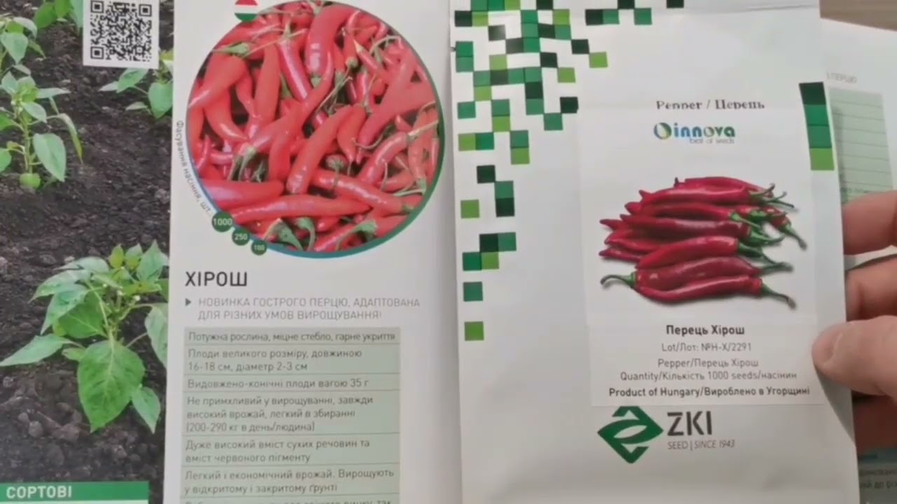 Ультра ранній сорт гострого перцю Хірош