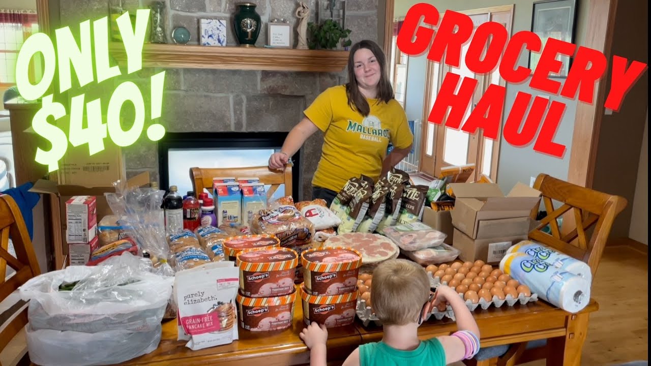 Massive grocery haul, for ONLY $40, budget shopping! - YouTube