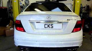 CKS W204 C200K Quad Tailpipe Sport Exhaust & AMG C63 Diffuser