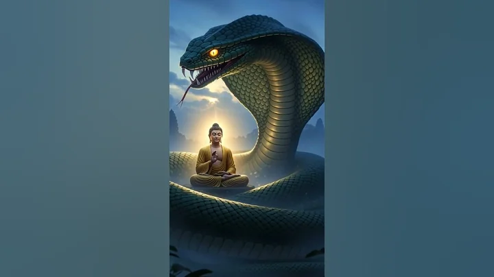 "Buddha in Meditation Facing the Mighty Serpent | Divine Calm vs Nature’s Power" thumbnail