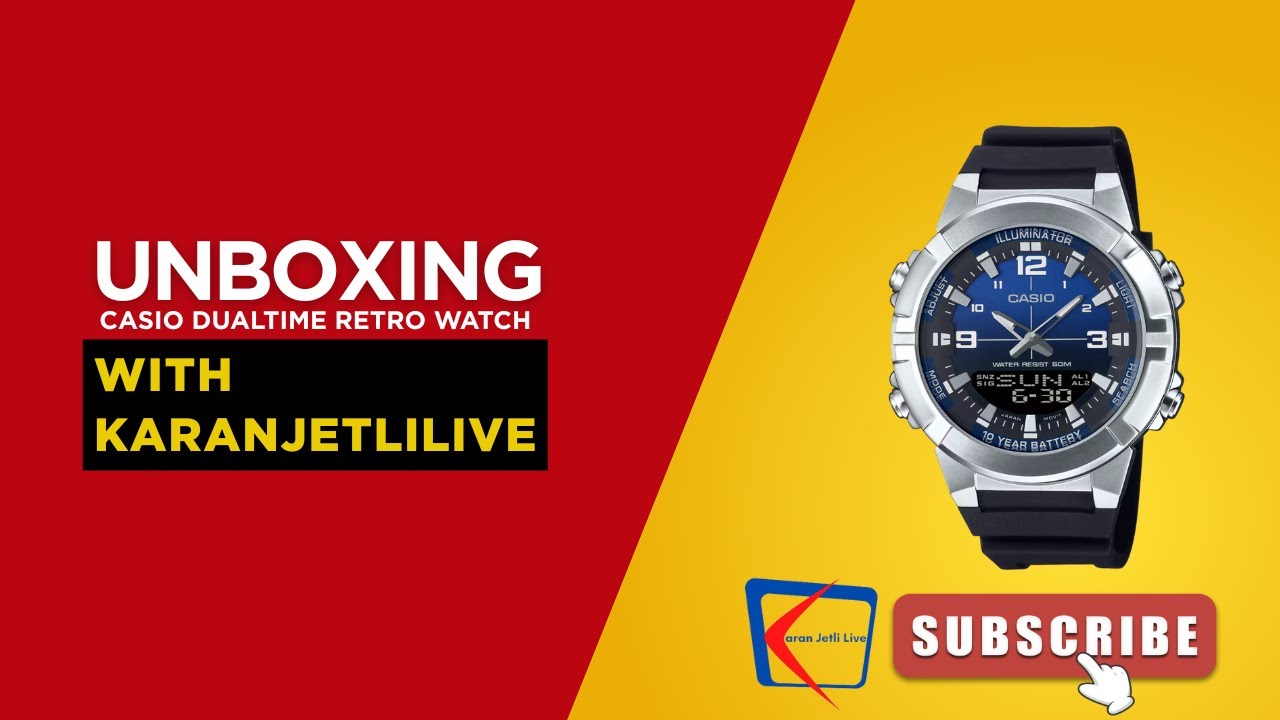 Распаковка Casio AMW-870A-2AV | Классические ретро-часы с функцией двойного времени