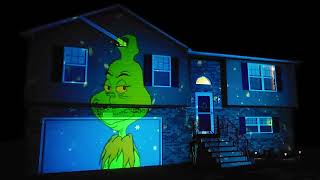 Christmas Projector Show The Grinch Projection Mapped House 2022