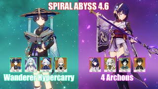 C0 Wanderer Hypercarry & 4 Archons | Spiral Abyss 4.6 | Genshin Impact screenshot 5