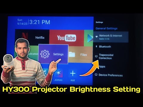 HY300 Projector Me Brightness Settings Kaise Kare | Projector Brightness Setting 
