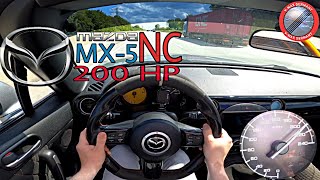 MAZDA MX-5 NC 2.0L 200 HP TOP SPEED DRIVE ON GERMAN AUTOBAHN & MEGA EXHAUST SOUND CHECK FLYBY Drive