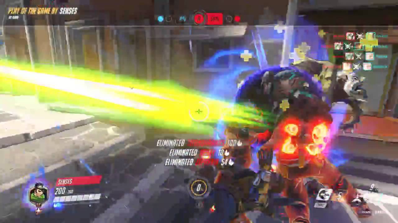 Genji deflect zarya ult, and 4 genji ult cleaning the team up.