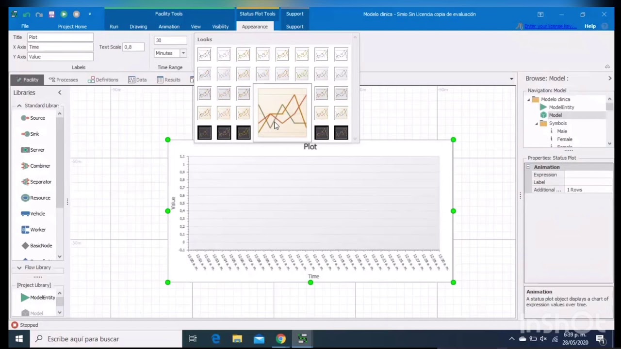 Proceso y análisis de un hospital en el software simio - YouTube