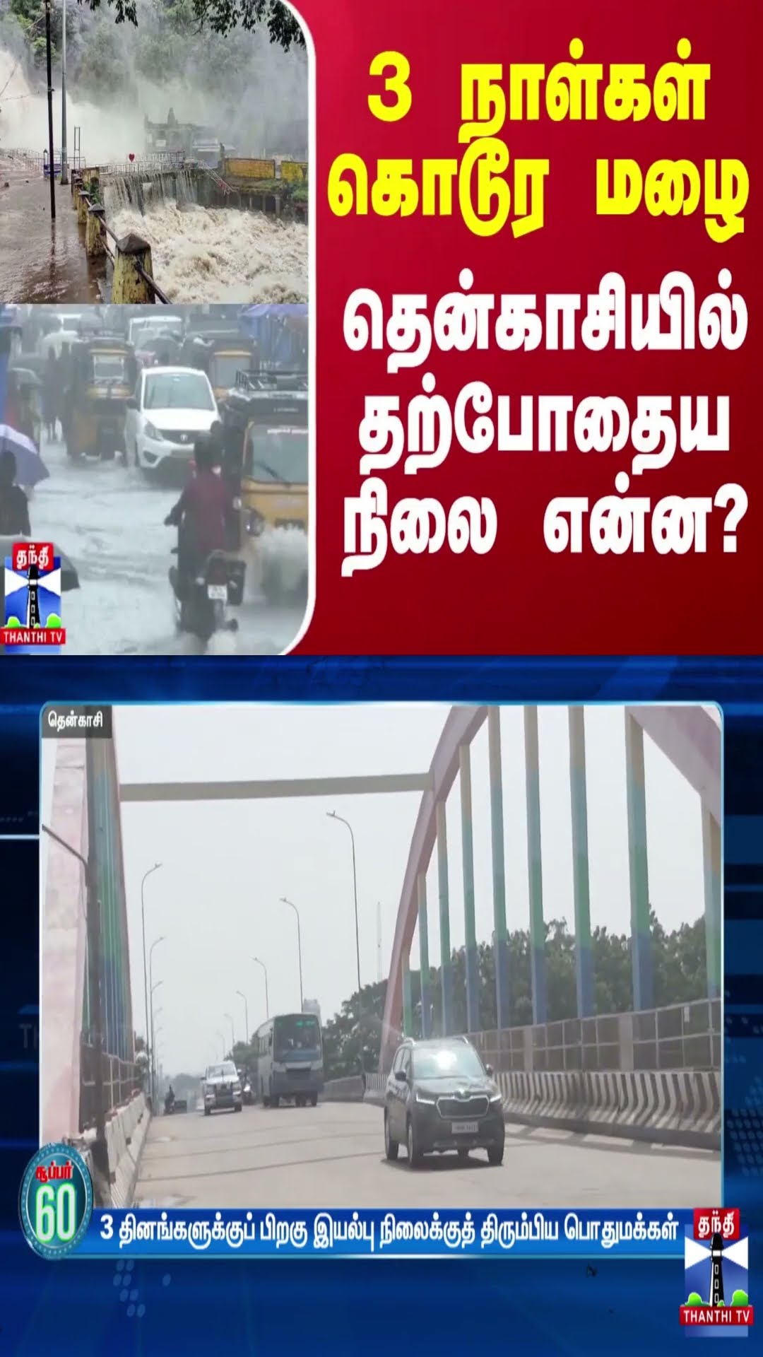 3 நாள்கள் கொடூர மழை - தென்காசியில் தற்போதைய நிலை என்ன?