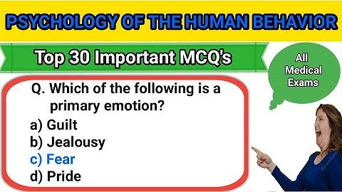 Psychology of Human Behavior MCQs | Most Repeated Questions for Competitive Exams