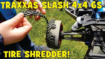 Traxxas Slash 4x4 6s Tire Shredding ! - Traxxas Slash 4x4 Mod 1 gears