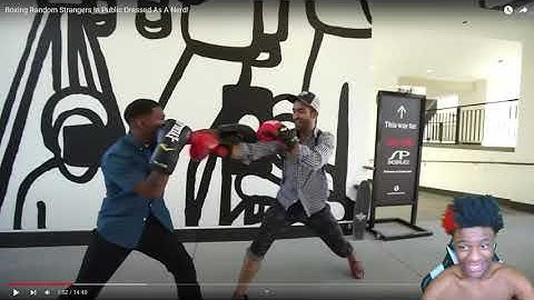 BOXING RANDOM STRANGERS AS A NERD DESHAE FROST REACTION!! LMAOO THIS IS HILARIOUS