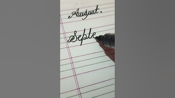 month September write in cursive
