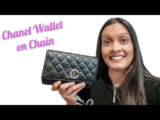 2020+Chanel+Classic+Flap+Bag+Wallet+On+Chain+%2FBlack+Caviar