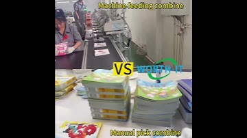 Auto feeding and combine VS manual pick combine #automatic #factory