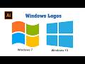 Graphics Designing Course Adobe Illustrator Class 41 Windows Logo by Sky Graphics