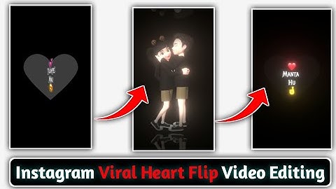 Instagram Viral Heart Flip Video Editing Tutorial || Lyrics Video Editing alight motion #lyrics
