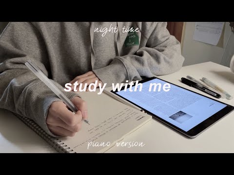 1 Hour Study With Me, Calming Piano Music, Real Time Countdown