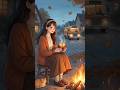 Cozy Autumn Evening 🍂🔥 Slow Living by the Fire | Peaceful Village Ambience &amp; Relaxing Animation