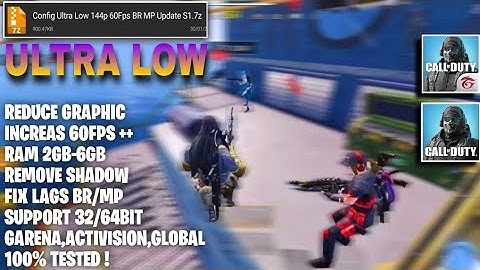 144P ULTRA LOW CONFIG FOR COD MOBILE | LOCK 60FPS BR/MP | CODM CONFIG UPDATE