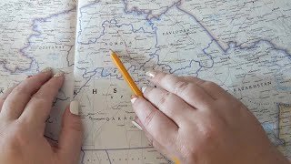 ASMR ~ Akmola, Kazakhstan History & Geography ~ Soft Spoken Map Tracing Google Earth screenshot 4