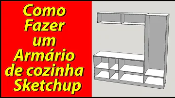 Como desenhar armário no Sketchup?