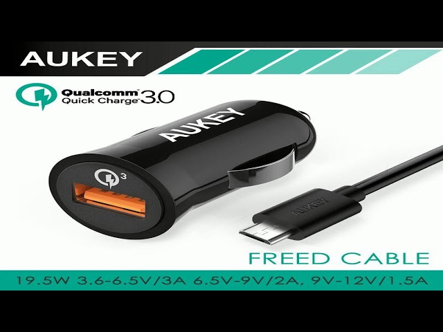 Aukeys dual-port car charger with Quick Charge 3.0 is $9 right now